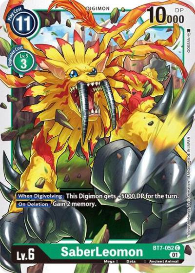SaberLeomon BT7-052 C Next Adventure Digimon card