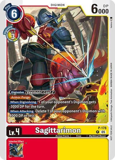 Sagittarimon Store Tournament 2025 Vol2 Participation Pack P-178 P Digimon Promotion Cards Digimon card