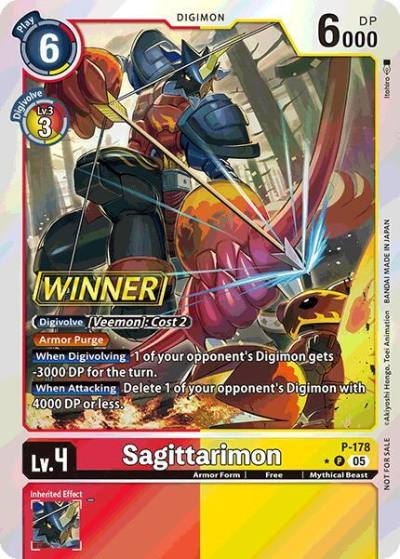 Sagittarimon Store Tournament 2025 Vol2 Winner Pack P-178 P Digimon Promotion Cards Digimon card