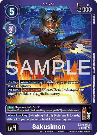 Sakusimon Limited Foil EX10-043 C Sinister Order Digimon card