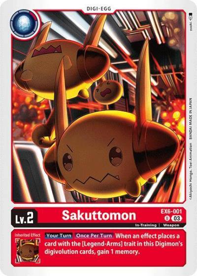 Sakuttomon EX6-001 U Infernal Ascension Digimon card