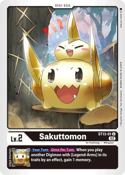 Sakuttomon ST13-01 U Starter Deck 13: Ragnaloardmon Digimon card