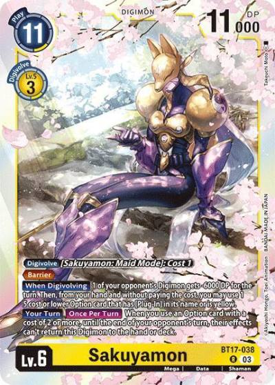 Sakuyamon BT17-038 R Secret Crisis Digimon card