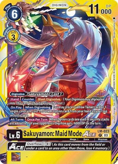 Sakuyamon Maid Mode ACE LM-023 P Special Limited Set Digimon card