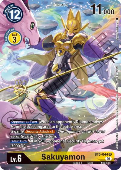 Sakuyamon Tamers Card Set 1 BT5-044 R Battle of Omni Digimon card