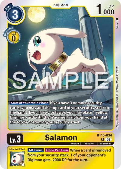 Salamon BT15-034 R Exceed Apocalypse Digimon card