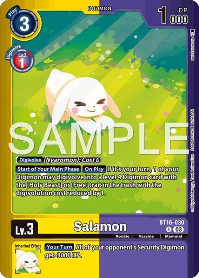 Salamon BT16-030 R Limited Card Pack -Billion Bullet- Digimon card
