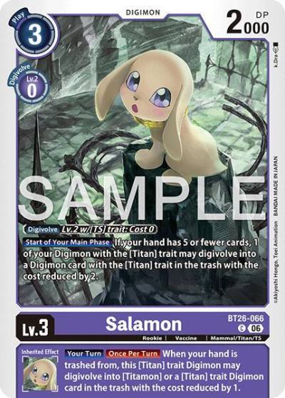 Salamon BT26-066 C Timeless Bonds Digimon card