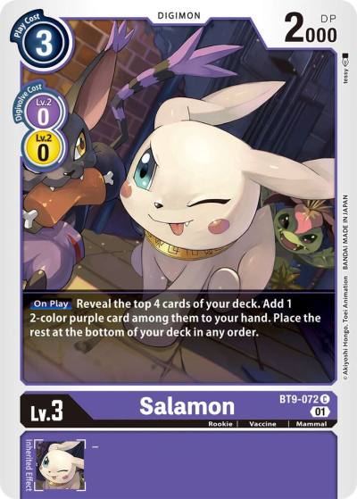 Salamon BT9-072 C X Record Digimon card