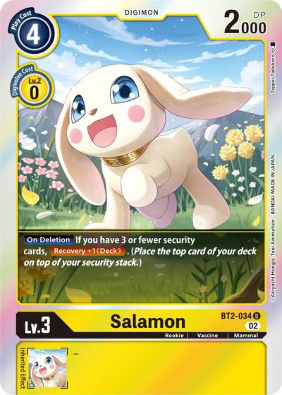 Salamon Resurgence Booster Reprint BT2-034 U Resurgence Booster Digimon card