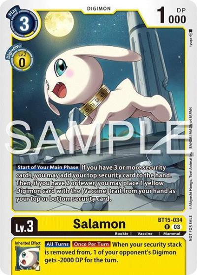 Salamon Time Stranger Demo Deck BT15-034 R Digimon Demo Deck Exclusive Cards Digimon card