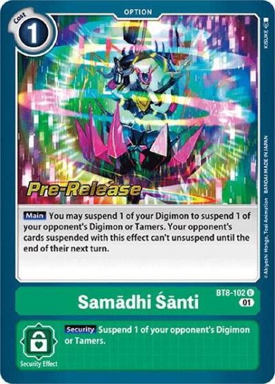 Samadhi Santi BT8-102 U New Awakening Pre-Release Cards Digimon card