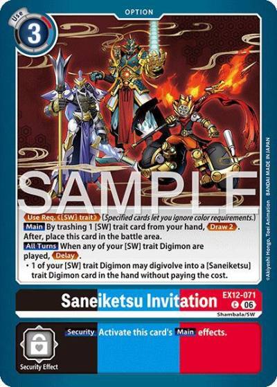Saneiketsu Invitation EX12-071 C Digital World Shambala Digimon card