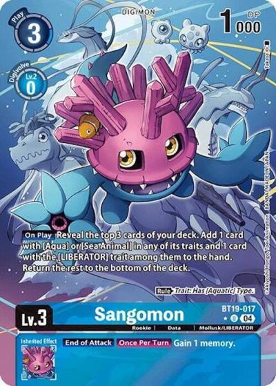 Sangomon Alternate Art BT19-017 U Release Special Booster 2.0 Digimon card