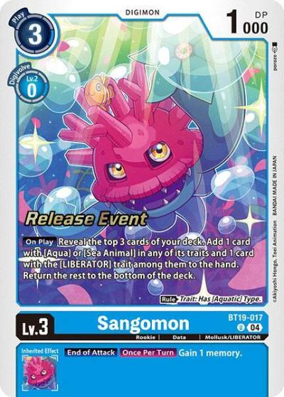 Sangomon BT19-017 U Release Special Booster 2.0 Celebration Event Cards Digimon card