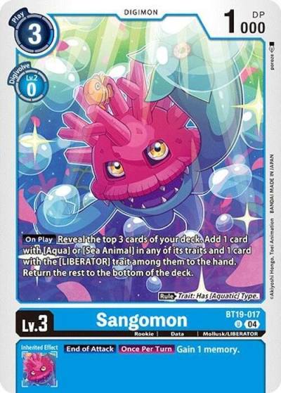 Sangomon BT19-017 U Release Special Booster 2.0 Digimon card