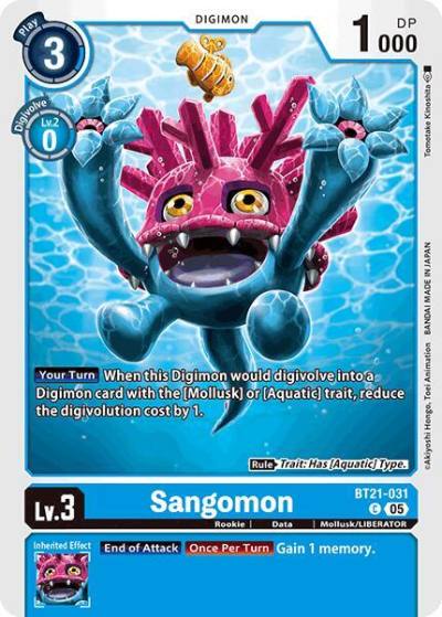 Sangomon BT21-031 C World Convergence Digimon card
