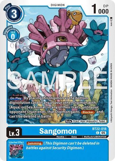 Sangomon BT22-018 C Cyber Eden Digimon card