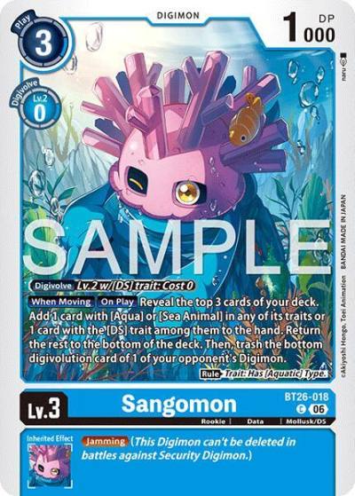 Sangomon BT26-018 C Timeless Bonds Digimon card