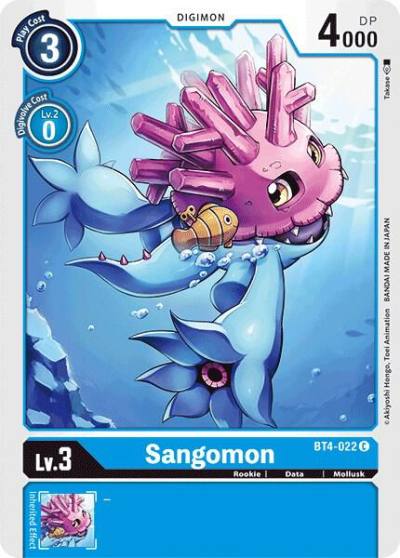 Sangomon BT4-022 C Great Legend Digimon card