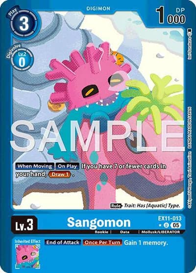 Sangomon (Limited Foil) EX11-013 U Dawn of Liberator Digimon card