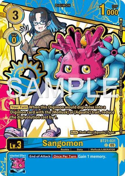 Sangomon Rare Pull BT21-031 C Dawn of Liberator Digimon card