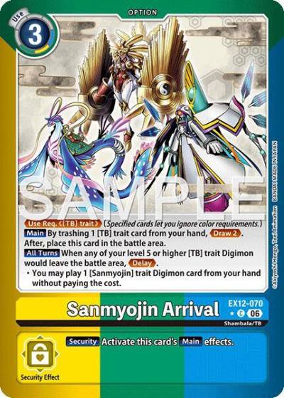 Sanmyojin Arrival Limited Foil EX12-070 C Digital World Shambala Digimon card