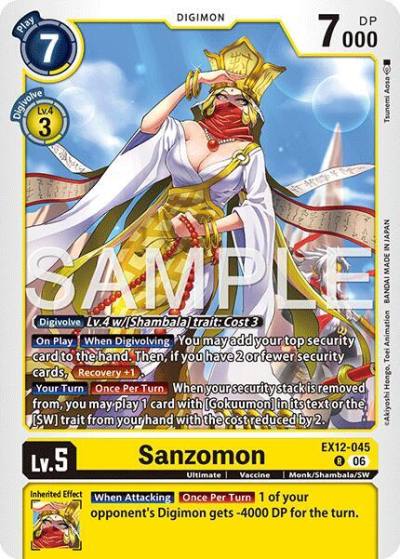 Sanzomon EX12-045 R Digital World Shambala Digimon card