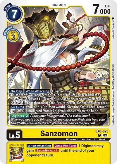 Sanzomon EX6-025 C Infernal Ascension Digimon card