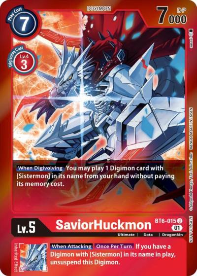 SaviorHuckmon Event Pack 3 BT6-015 U Double Diamond Digimon card