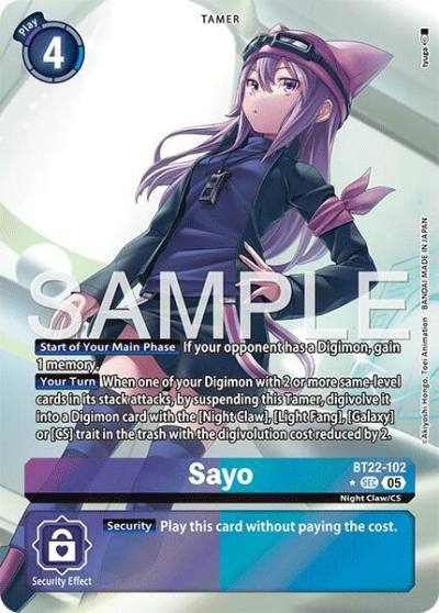 Sayo Alternate Art BT22-102 SEC Cyber Eden Digimon card