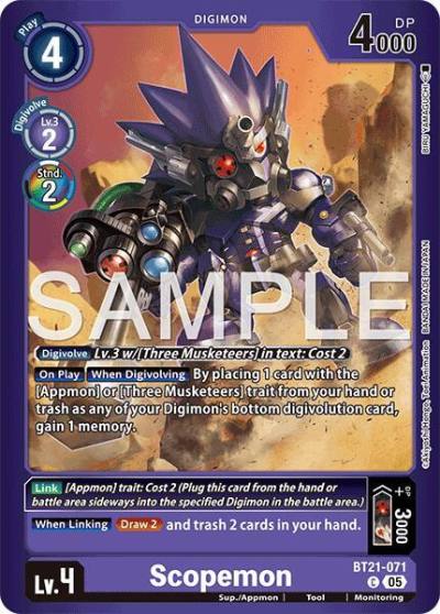 Scopemon BT21-071 C Limited Card Pack -Final Crest- Digimon card