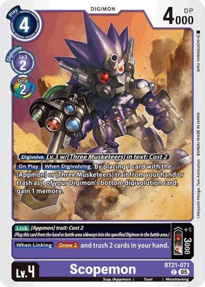 Scopemon BT21-071 C World Convergence Digimon card