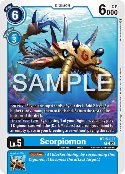 Scorpiomon BT15-027 C Exceed Apocalypse Digimon card