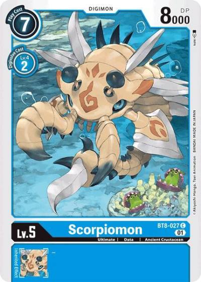 Scorpiomon BT8-027 C New Awakening Digimon card