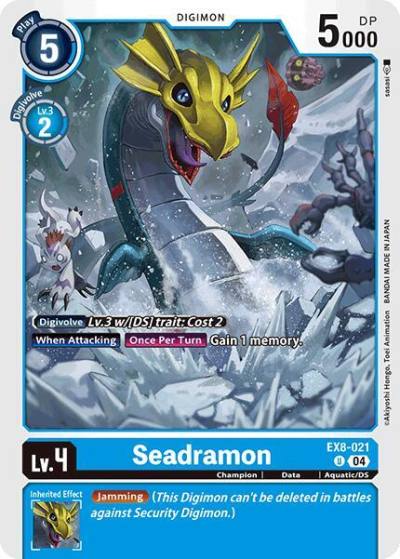 Seadramon EX8-021 U Chain of Liberation Digimon card