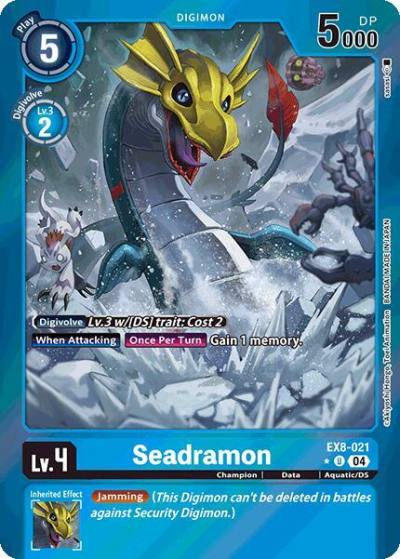 Seadramon Limited Foil EX8-021 U Chain of Liberation Digimon card