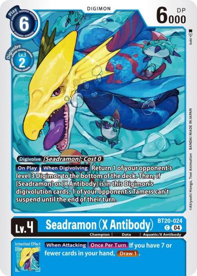 Seadramon X Antibody BT20-024 C Release Special Booster 2.5 Digimon card