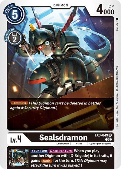Sealsdramon EX3-049 U Draconic Roar Digimon card
