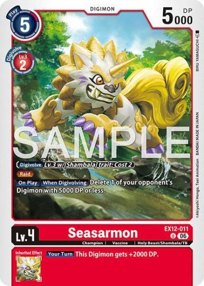 Seasarmon EX12-011 U Digital World Shambala Digimon card