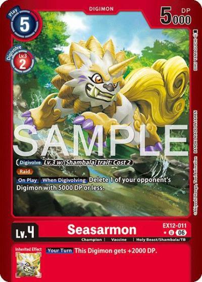 Seasarmon Limited Foil EX12-011 U Digital World Shambala Digimon card