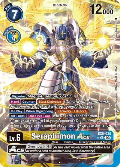 Seraphimon ACE Alternate Art EX6-028 R Infernal Ascension Digimon card