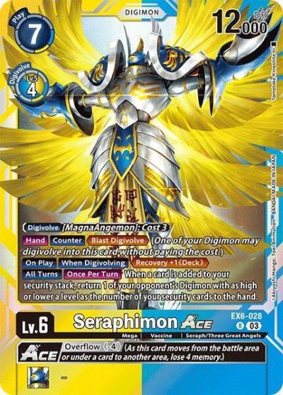 Seraphimon ACE EX6-028 R Infernal Ascension Digimon card