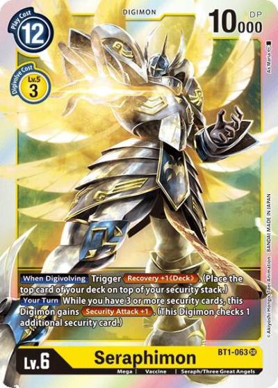 Seraphimon BT1-063 SR Release Special Booster 1.0 Digimon card