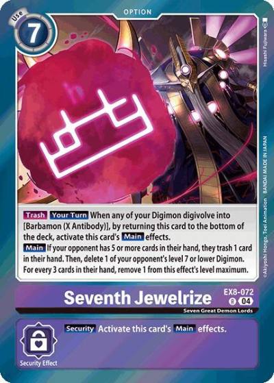 Seventh Jewelrize EX8-072 R Chain of Liberation Digimon card