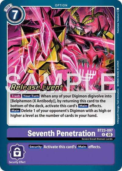 Seventh Penetration BT23-097 R Hackers' Slumber Release Event Cards Digimon card