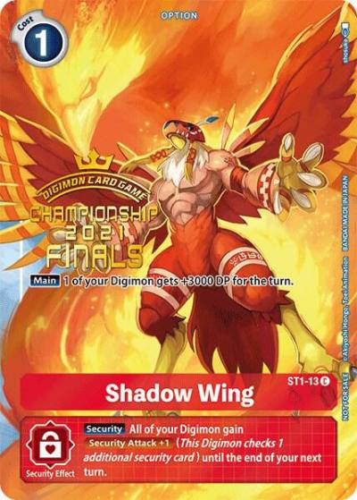 Shadow Wing 2021 Championship Finals Tamers Evolution Pack ST1-13 C Starter Deck 01: Gaia Red Digimon card