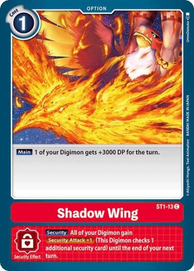 Shadow Wing ST1-13 C Starter Deck 01: Gaia Red Digimon card