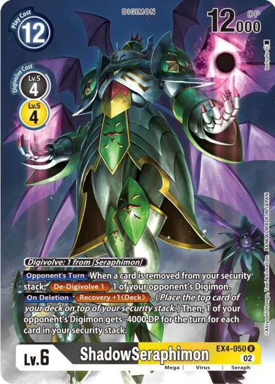 ShadowSeraphimon Alternate Art EX4-050 R Alternative Being Booster Digimon card