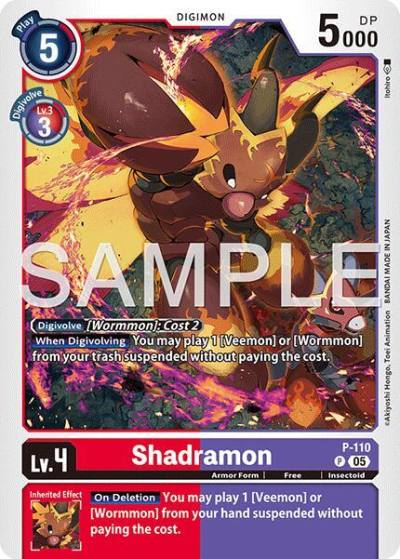 Shadramon Reprint P-110 P Advanced Booster Digimon Generation Digimon card